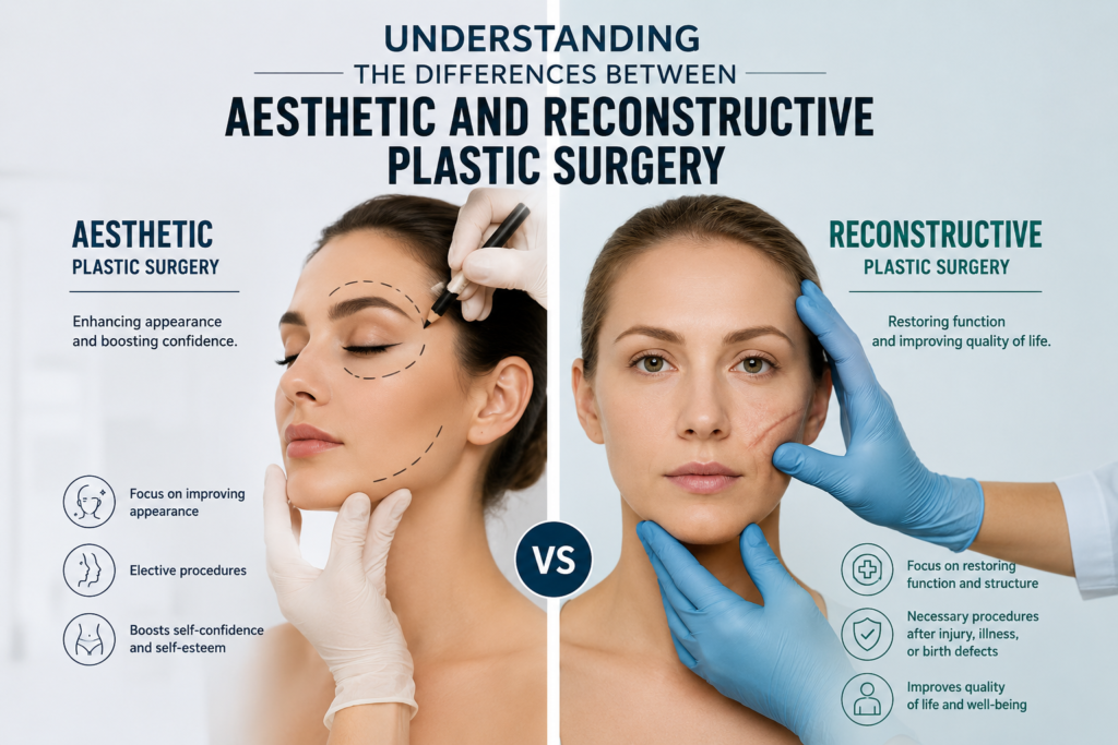 Understanding the Differences Between Aesthetic and Reconstructive Plastic Surgery